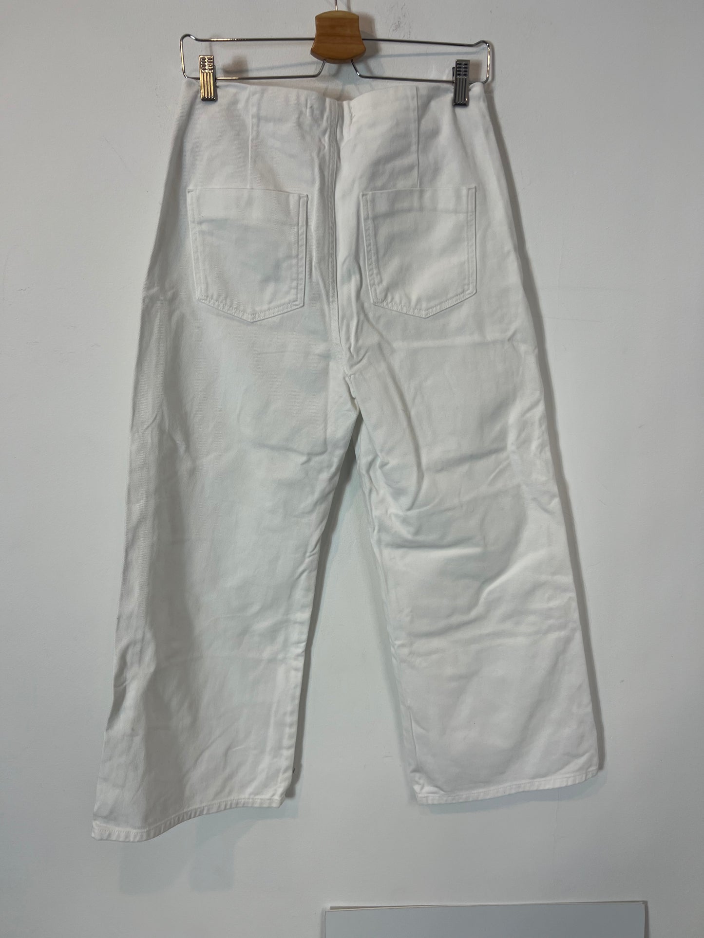 ZARA. White denim culottes, size 38