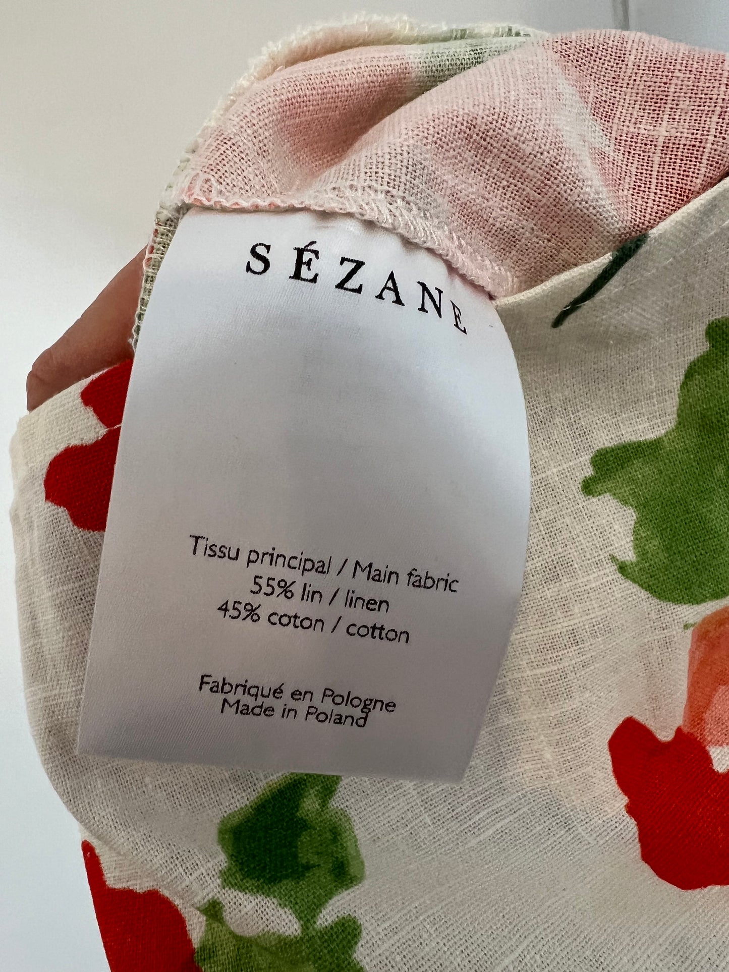 SEZANE. Vestido largo flores T.34