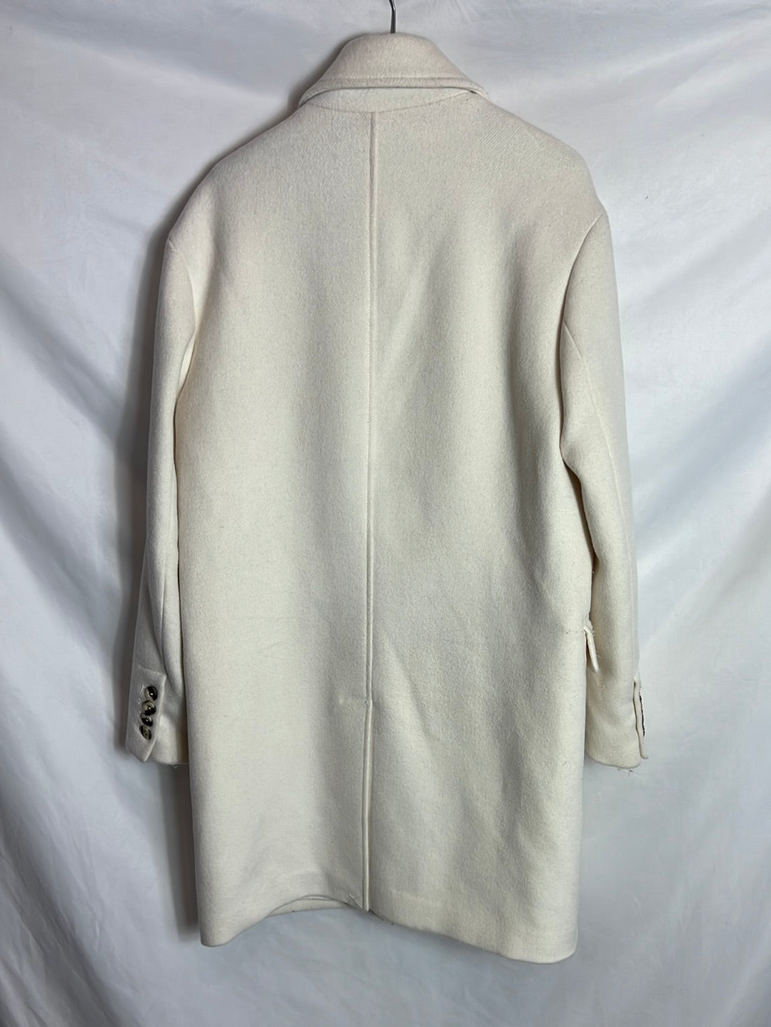 MANGO. Abrigo paño crudo T.m