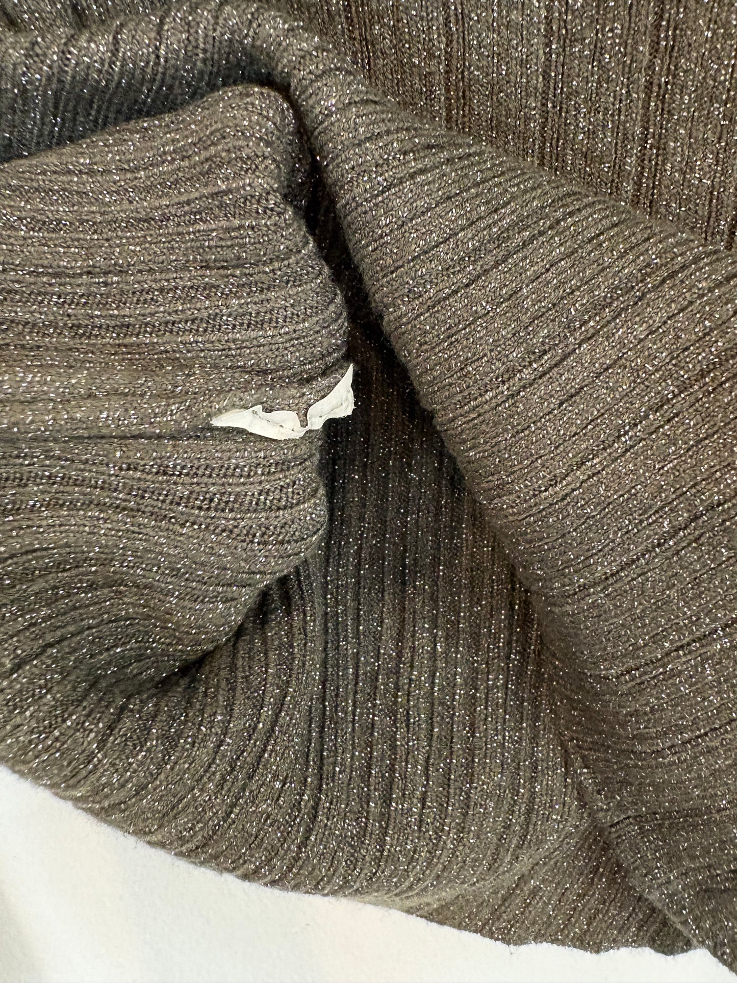 ZUA. Top canalé verde hilos . T XS/S