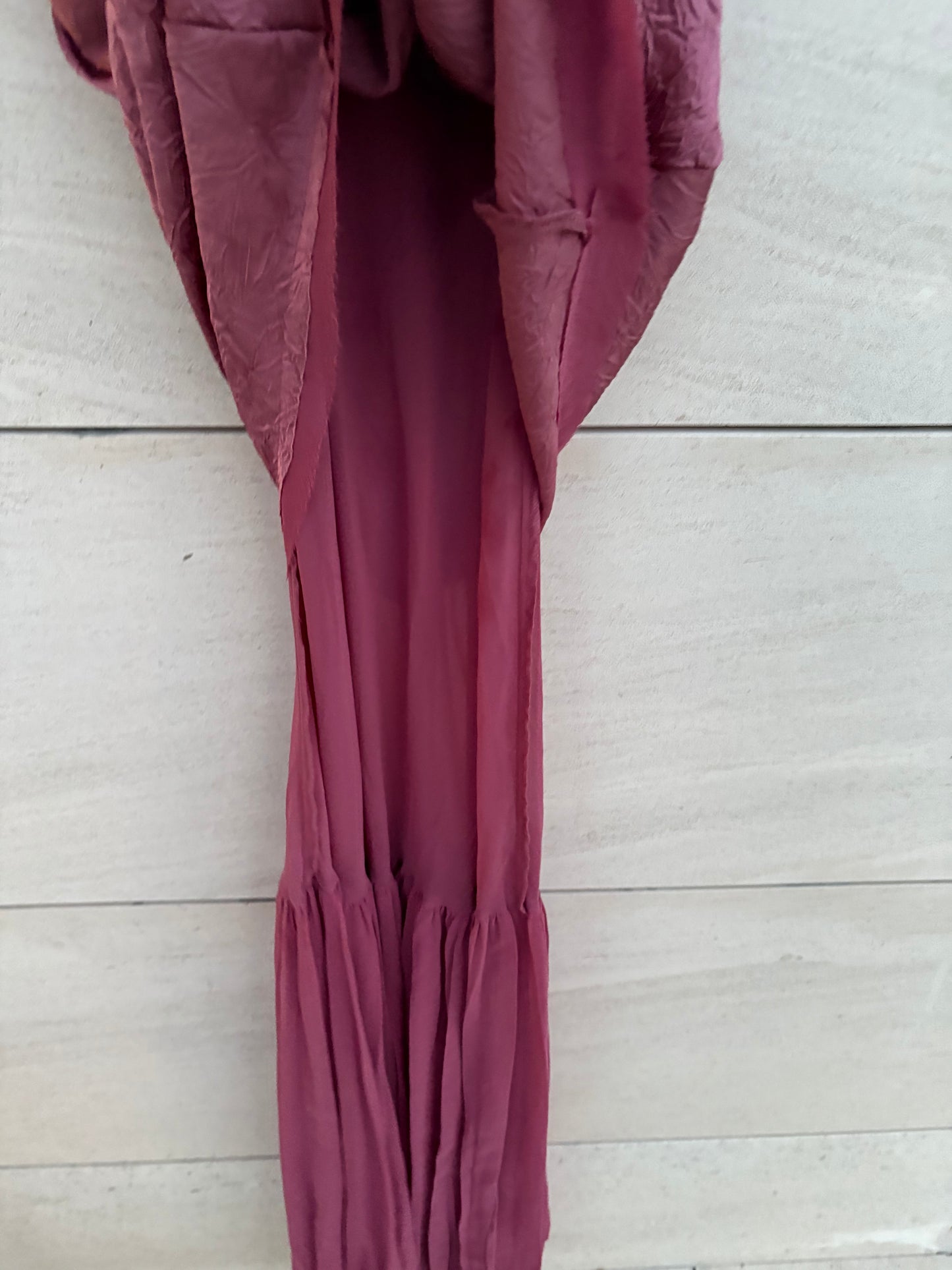 ZARA. Vestido midi combinado plisado