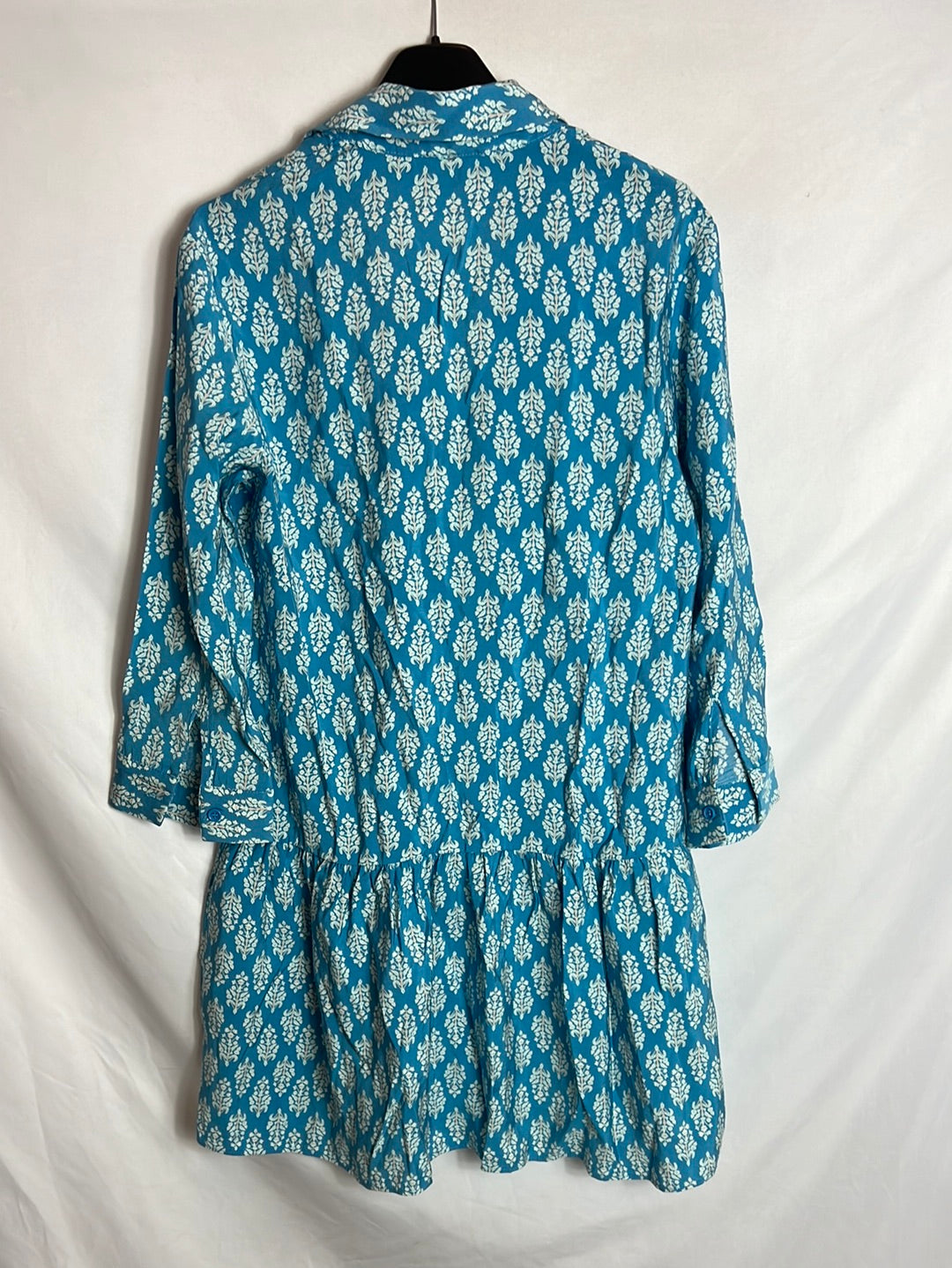 ZARA. Short blue printed dress. Size XS
