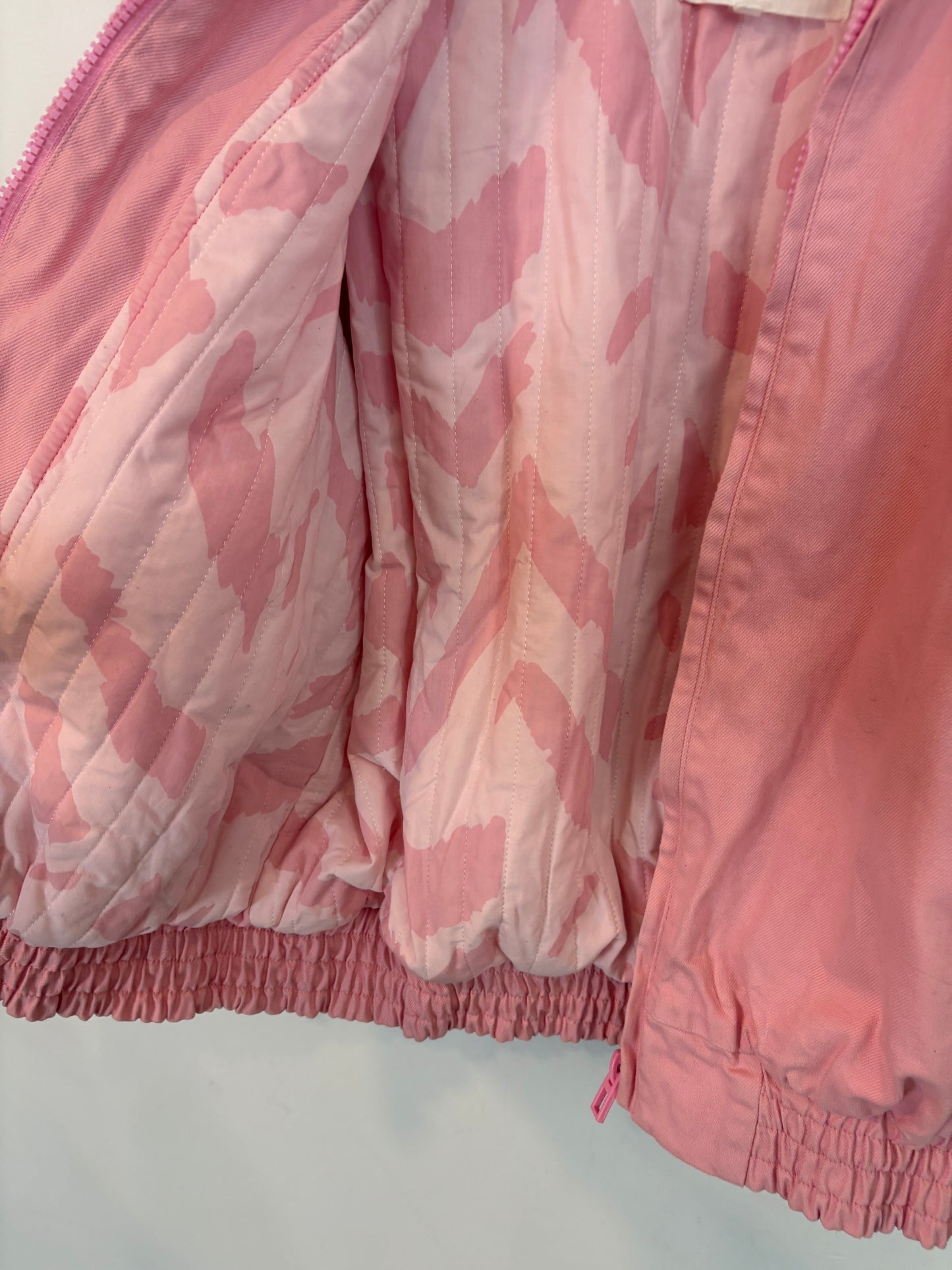 BIMBA Y LOLA. Pink quilted denim jacket. TS