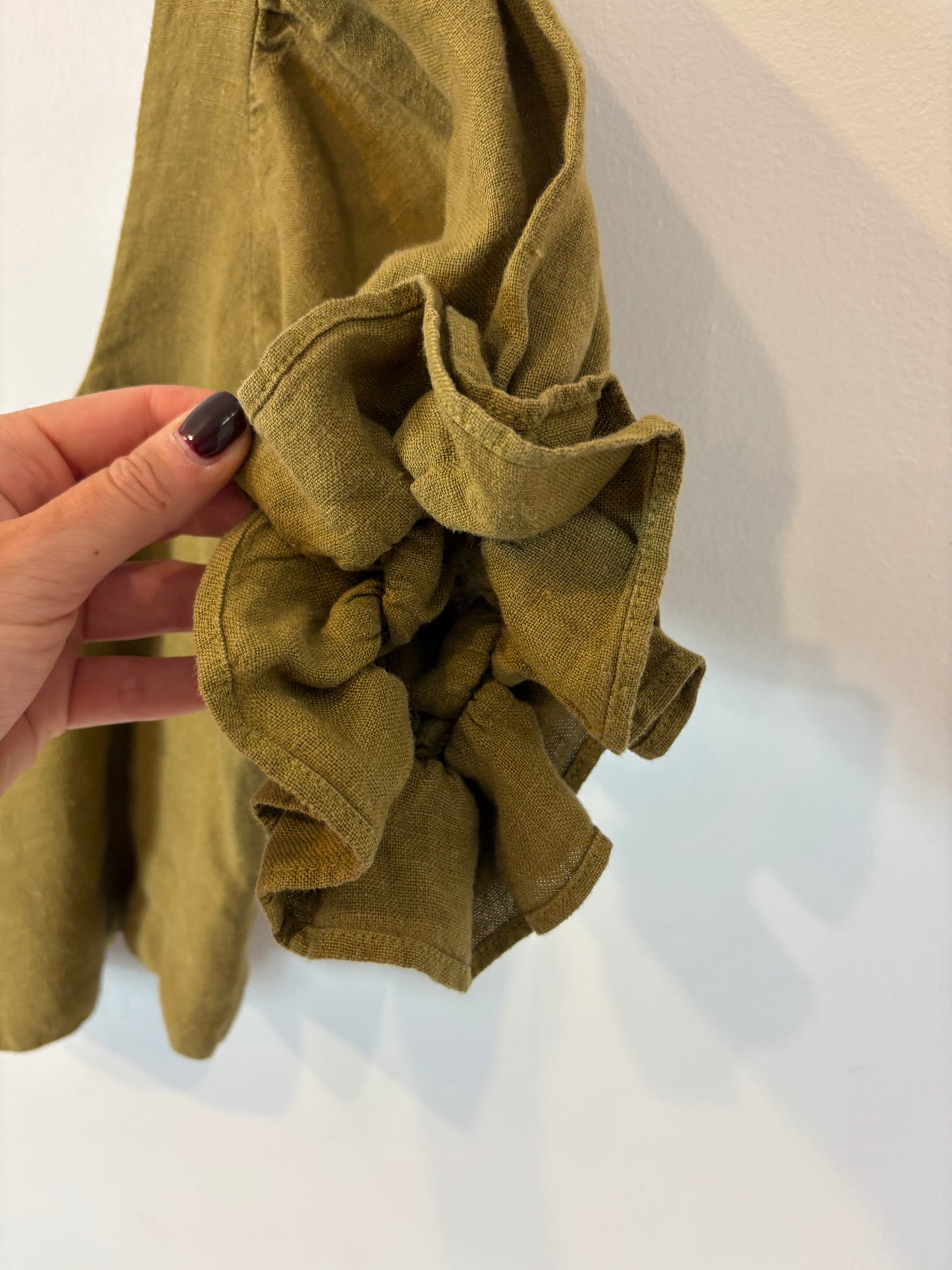 THE NEW SOCIETY. Top caqui manga farol. T S