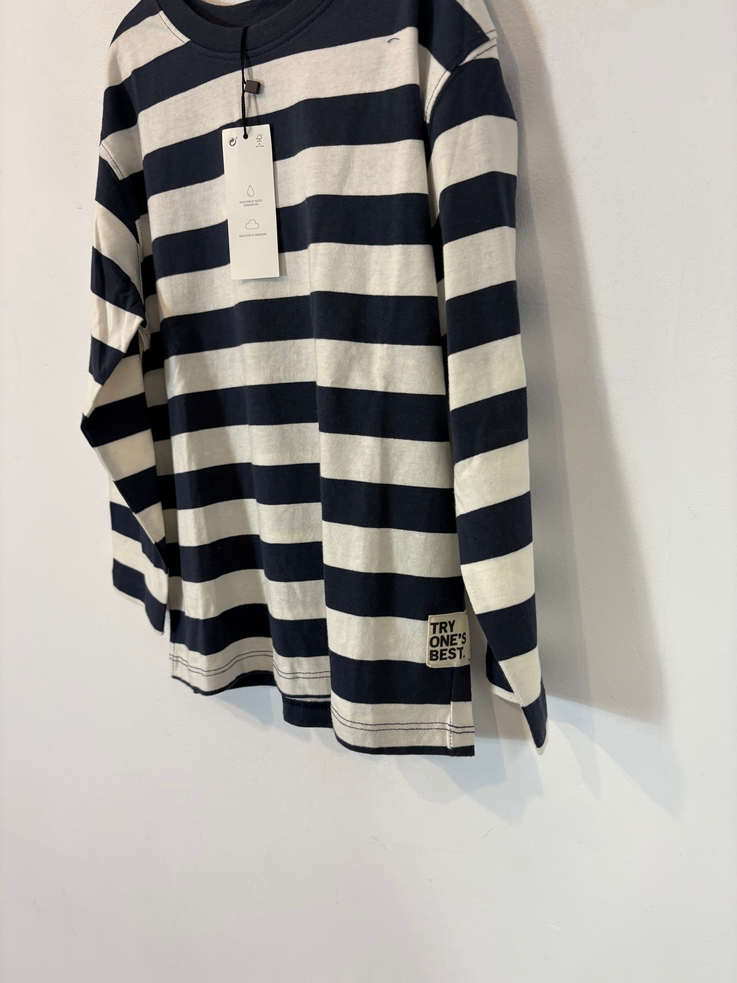 ZARA. Camiseta rayas manga larga. T 7 años