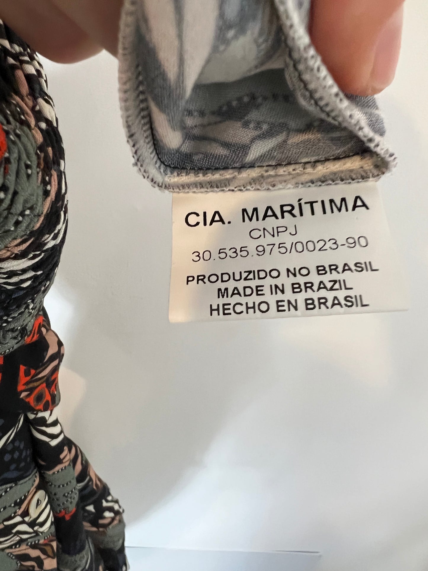 CIA MARITIMA. Falda midi abotonada estampada. T S