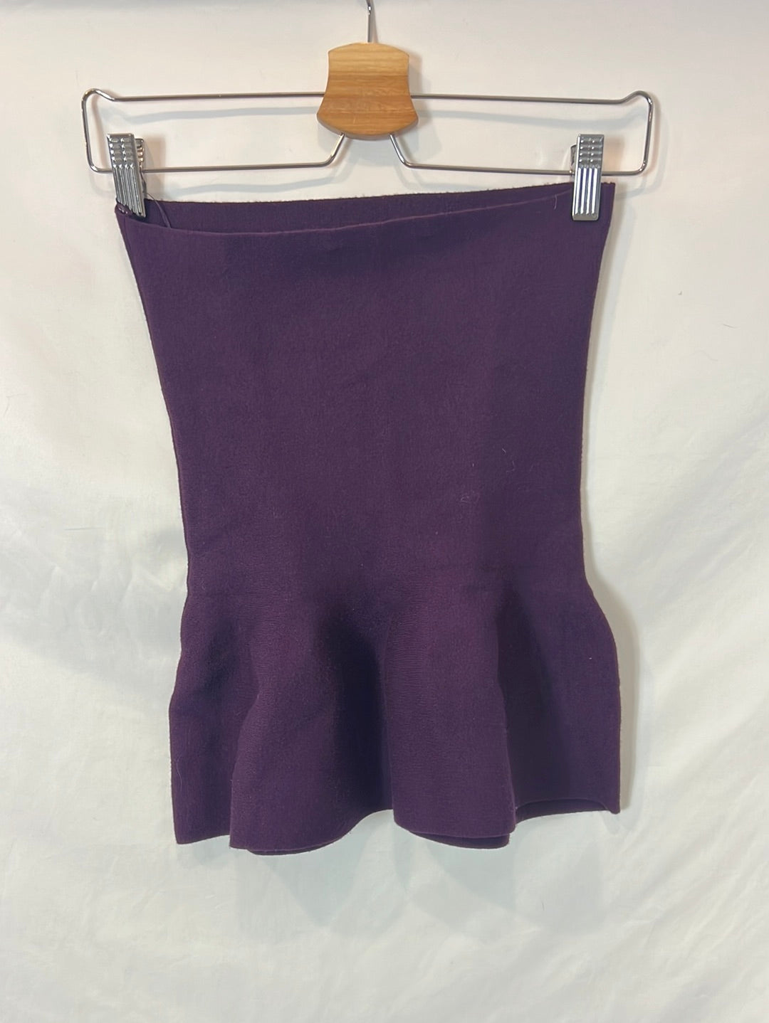 ZARA. Falda/top berenjena punto T.s