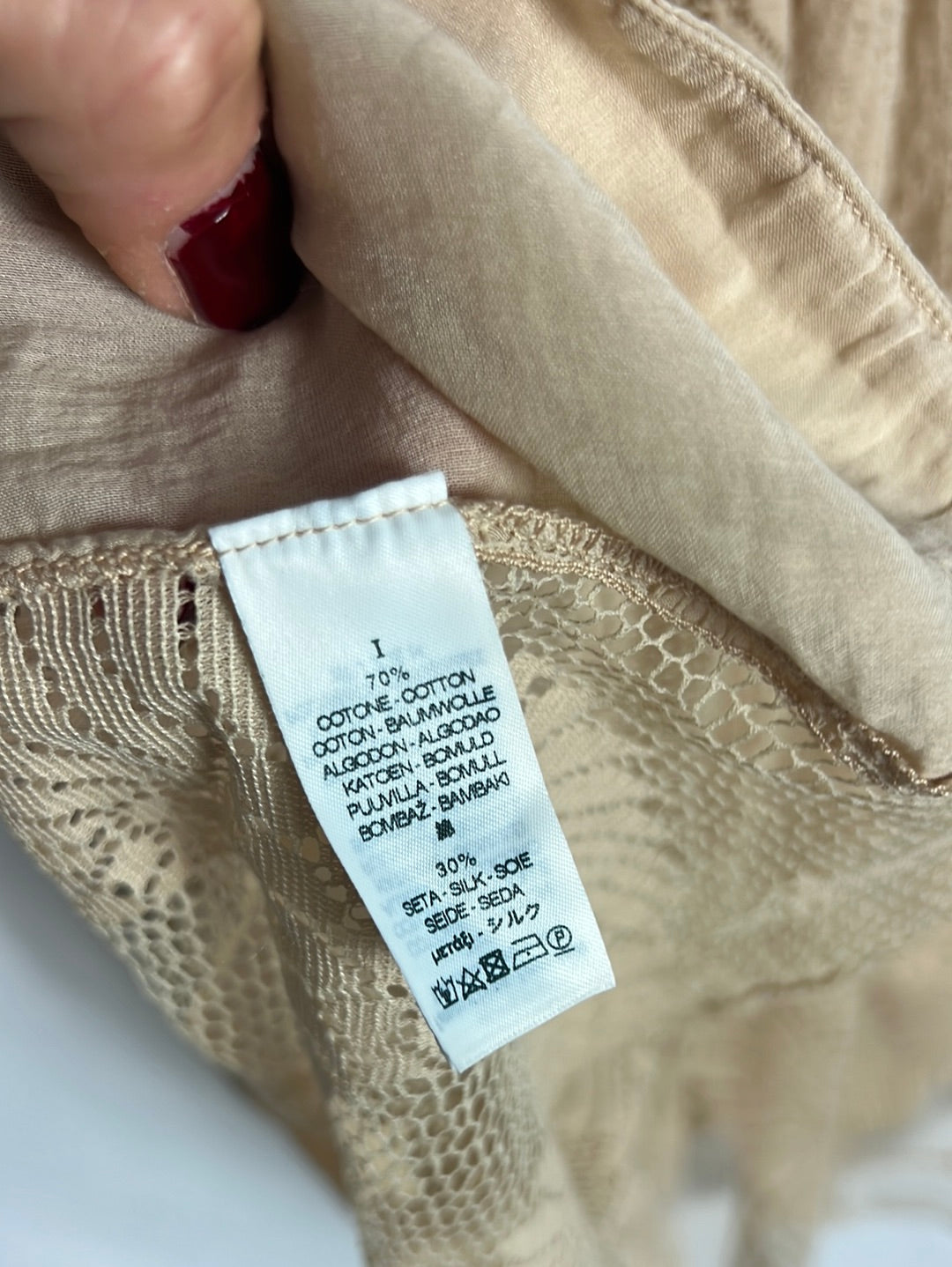 FORTE FORTE. Tan double-textured top. Size 1(S)