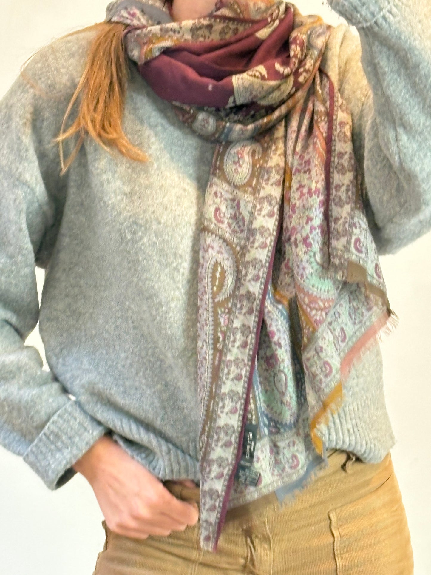 ETRO. Pañuelo estampado seda y lana