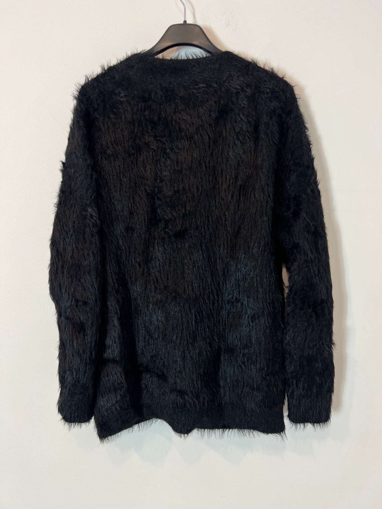 MASSIMO DUTTI. Cárdigan negro textura. T S