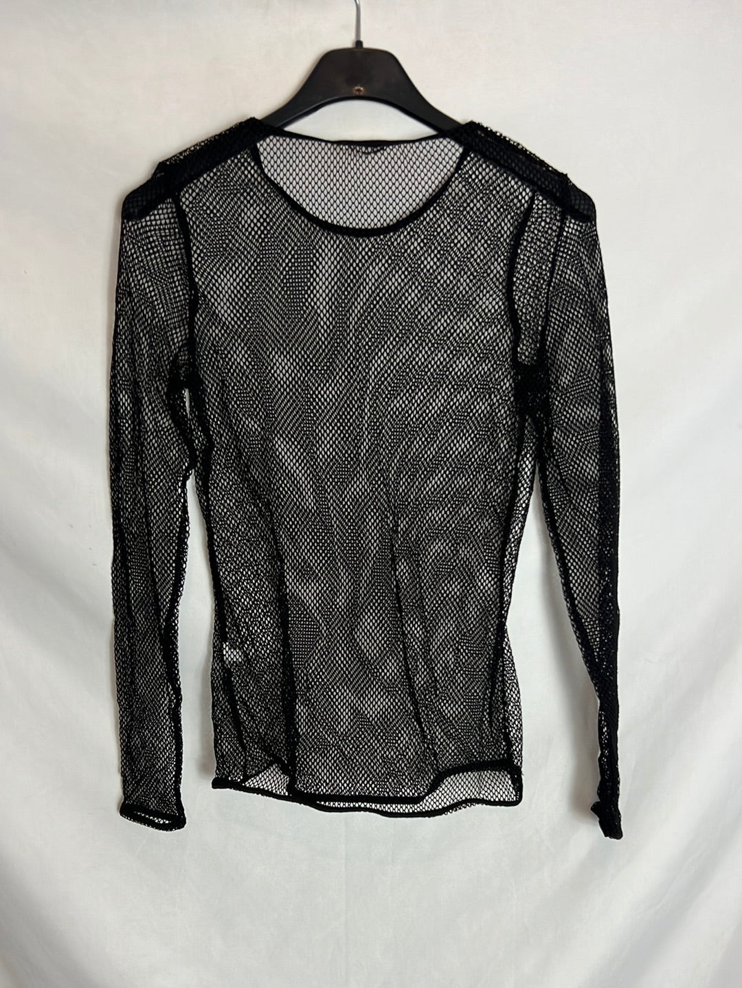 INTIMISSIMI. Top negro rejilla. T S