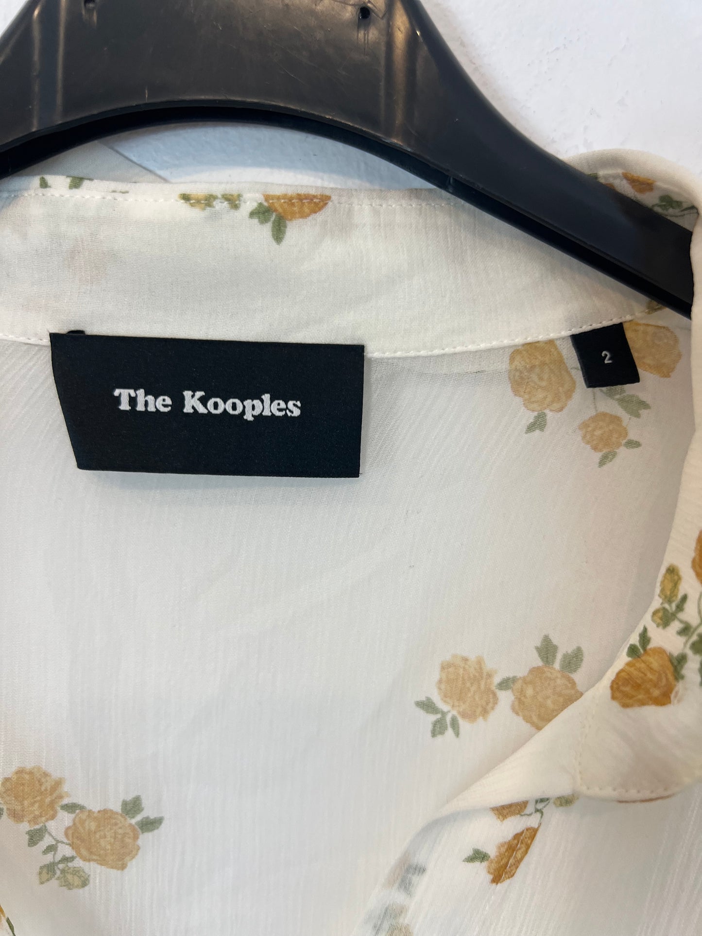THE KOOPLES. Semi-sheer floral flowy blouse. TM