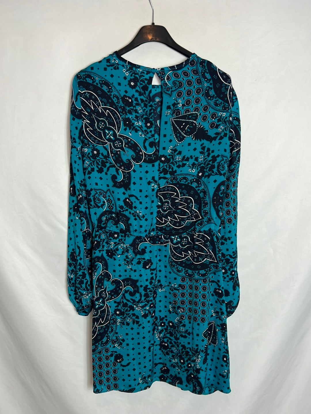 MANGO. Vestido corto estampado T.s