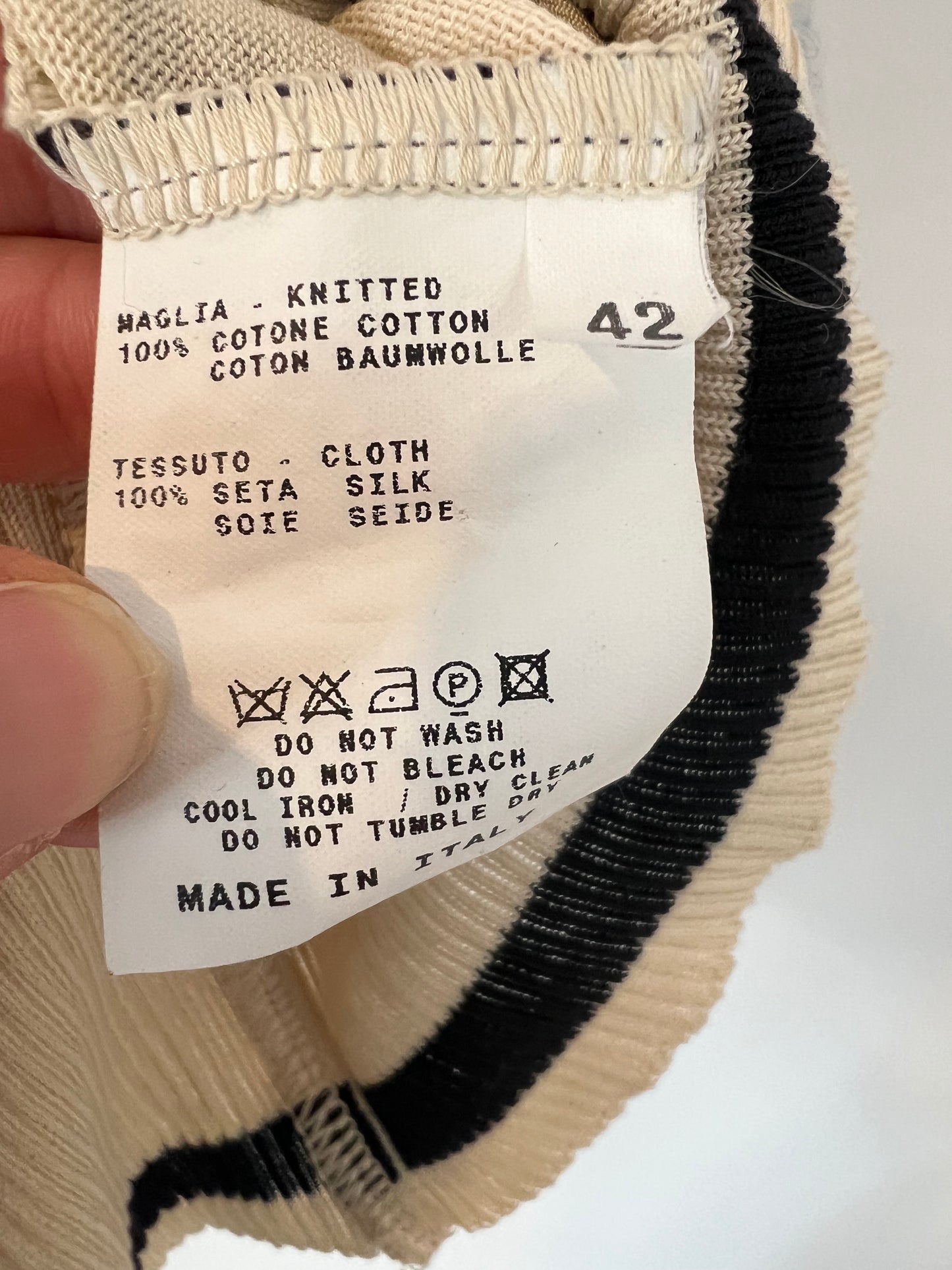 ETRO. Conjunto top y chaqueta algodón y seda. T M