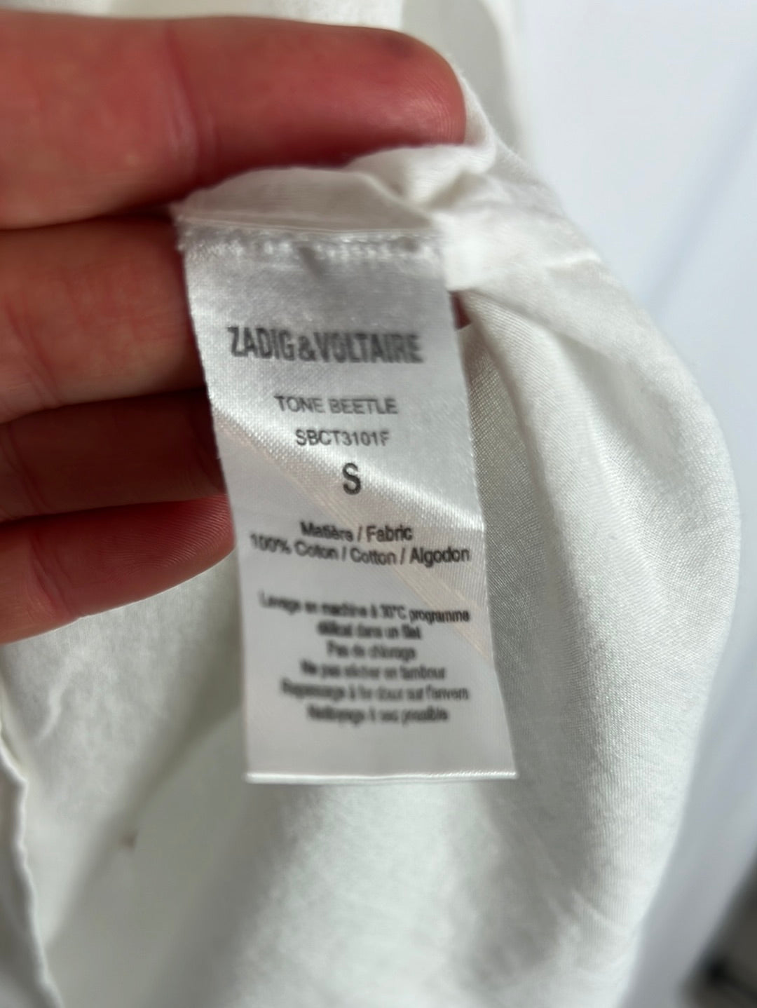 ZADIG&VOLTAIRE. Embroidered White Blouse Ts