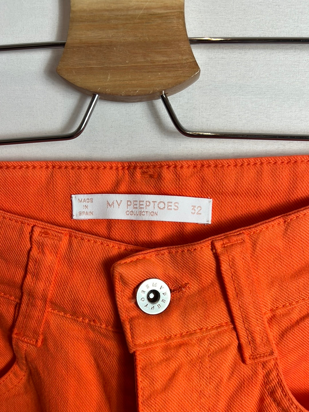 MY PEEOPTOES. Orange wide-leg straight-leg pants. Size 32
