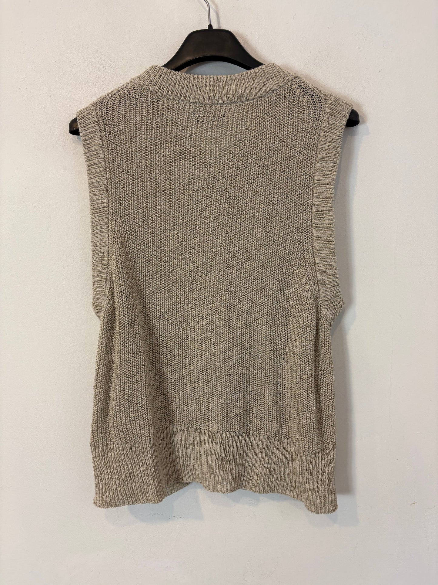 MASSIMO DUTTI. Top hilo abotonado