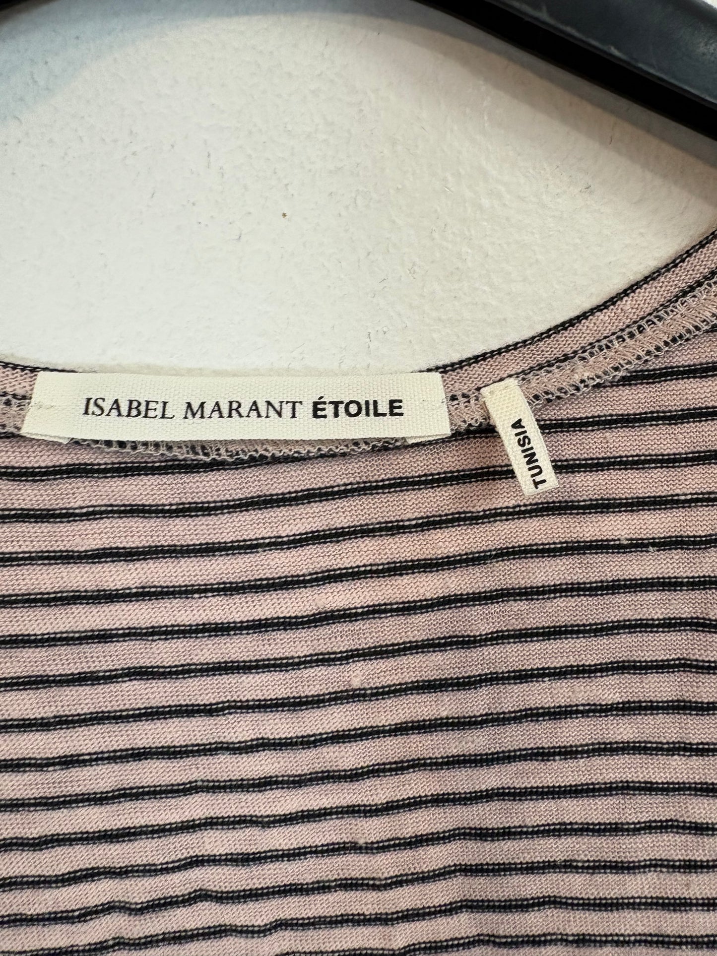 ISABEL MARANT. Camiseta lino rayas