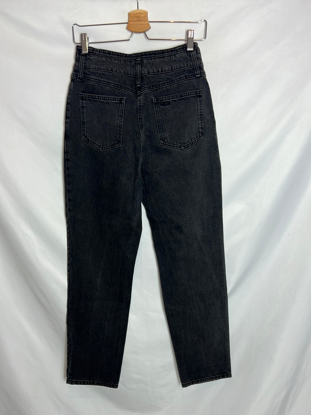 BA&SH. Dark grey high-waisted denim. Size 1(S)