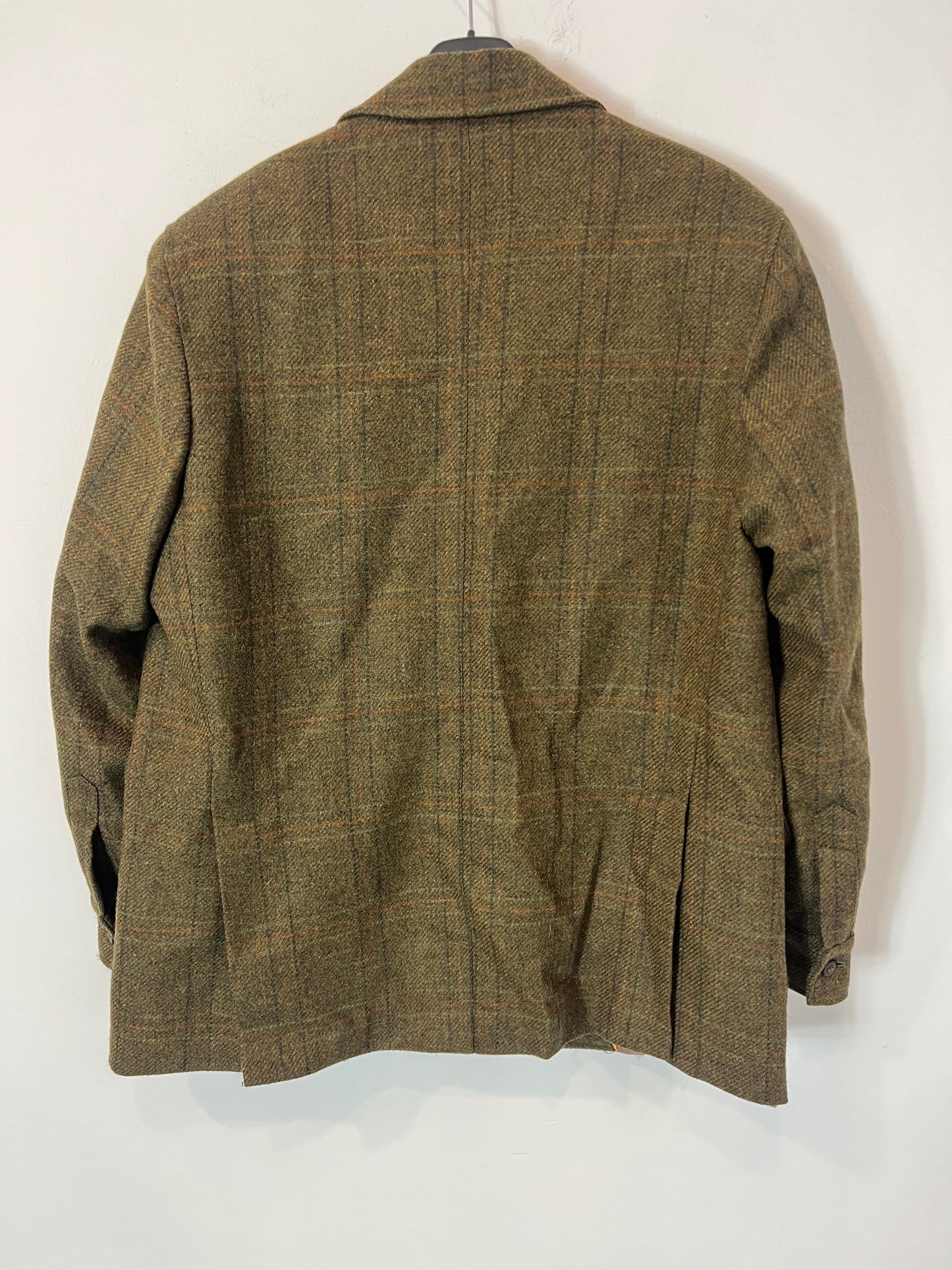 CANALEJAS. Blazer lana verde jaspeada. T 50(l)