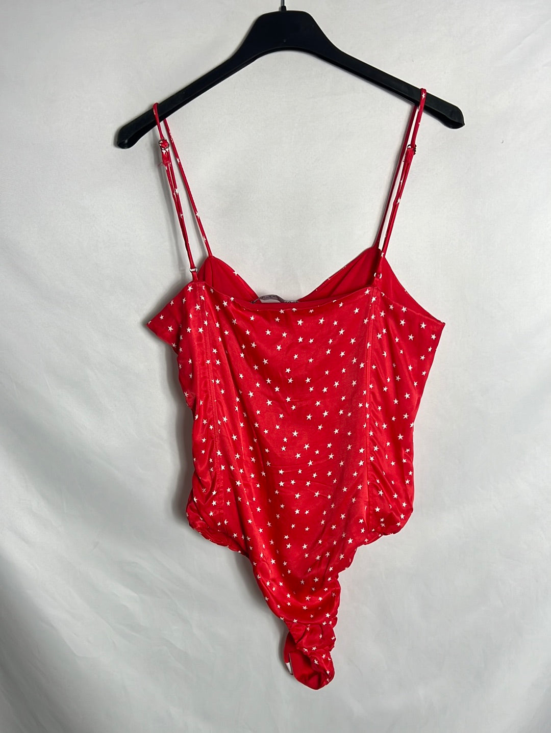 ZARA. Red satin star bodysuit. TM