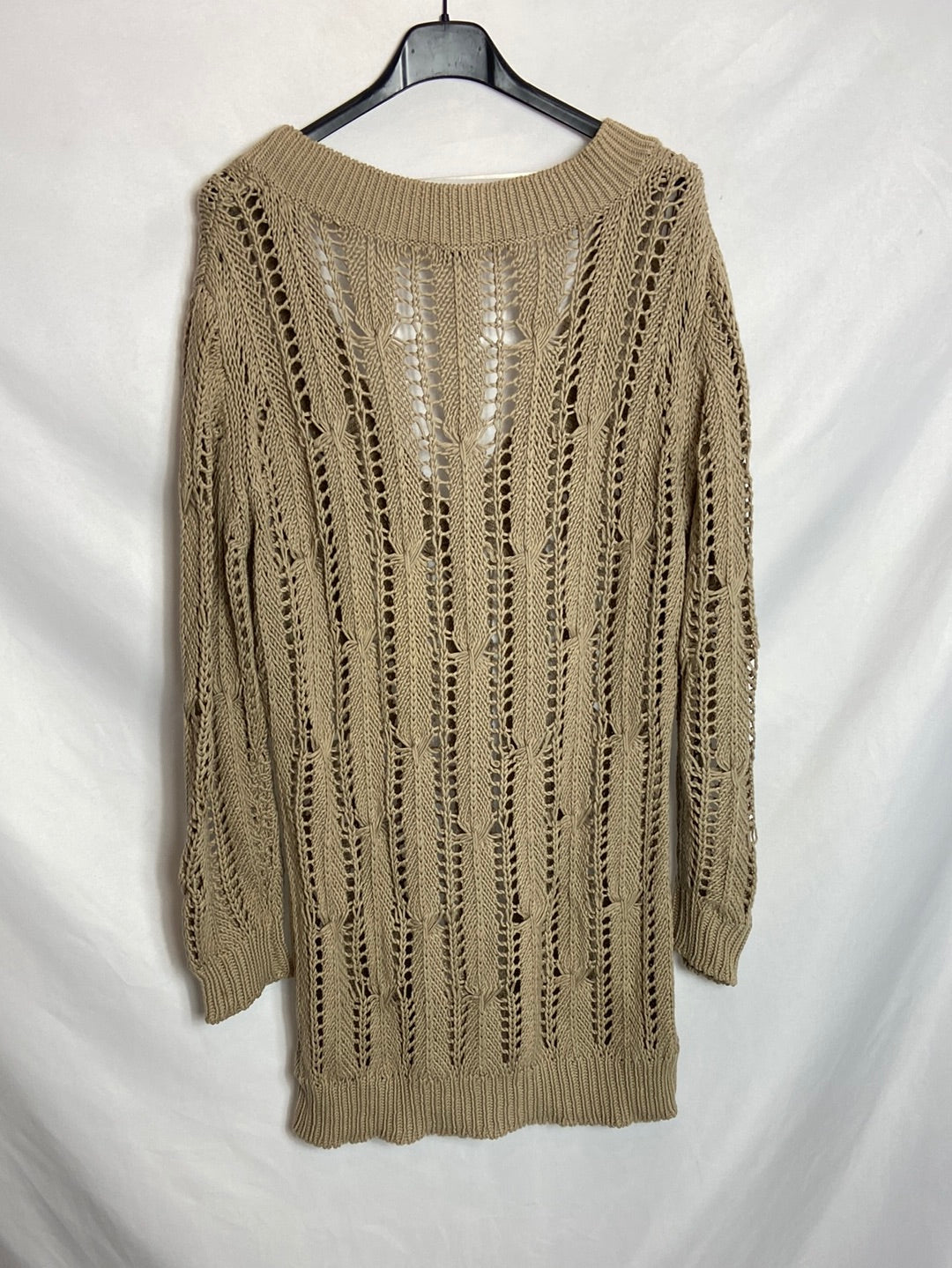 TRUCCO. Beige die-cut sweater S. U. (S)