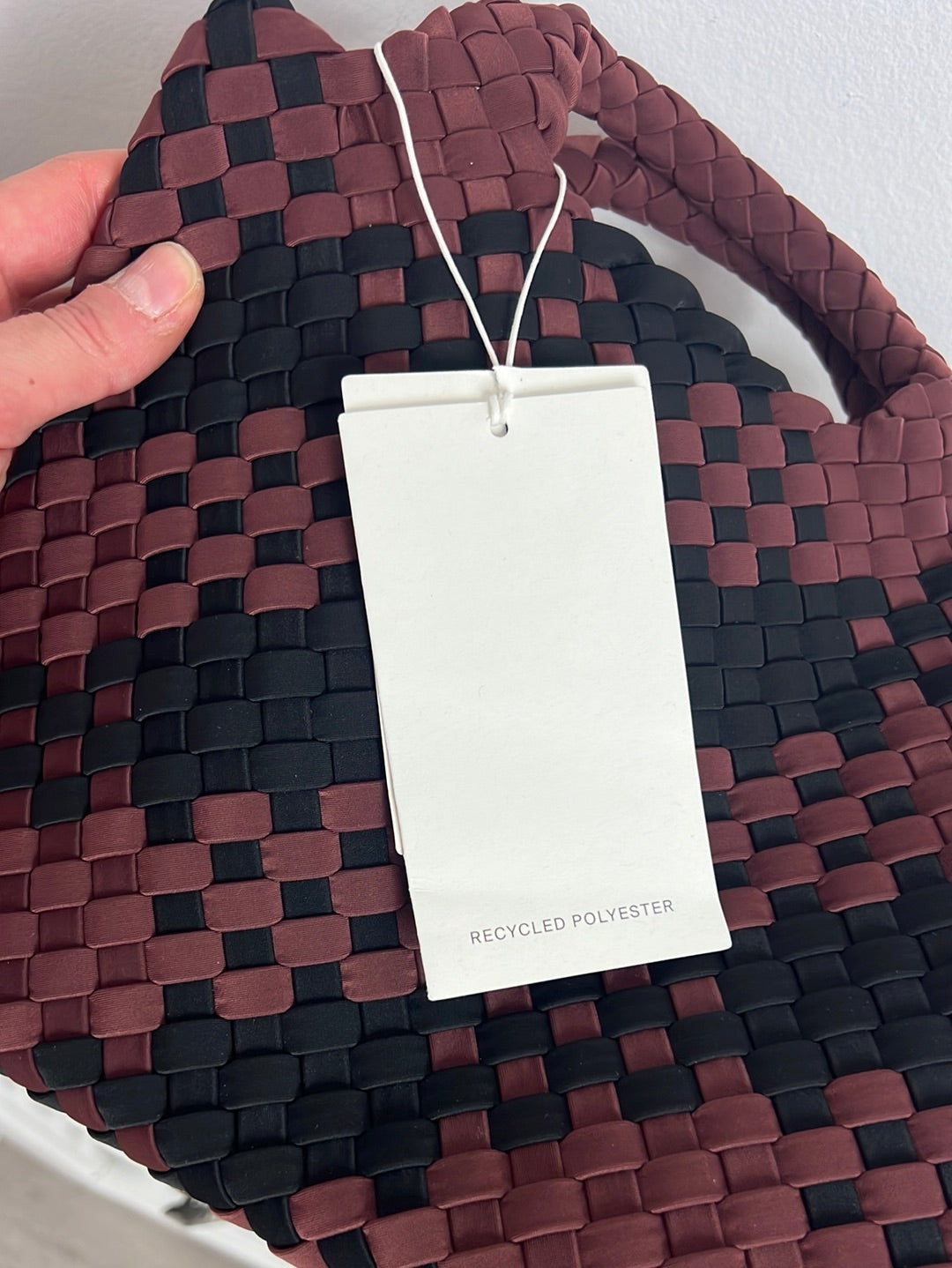 COS. Two-tone braided handbag