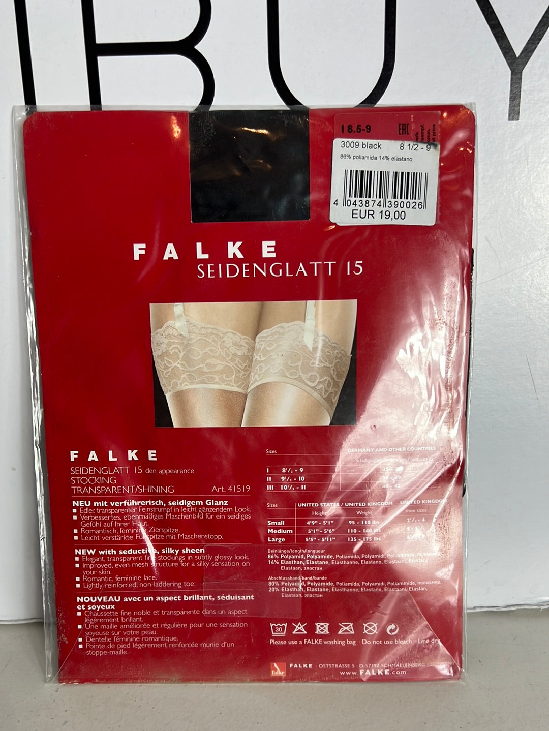 FALKE. Black stockings. TS