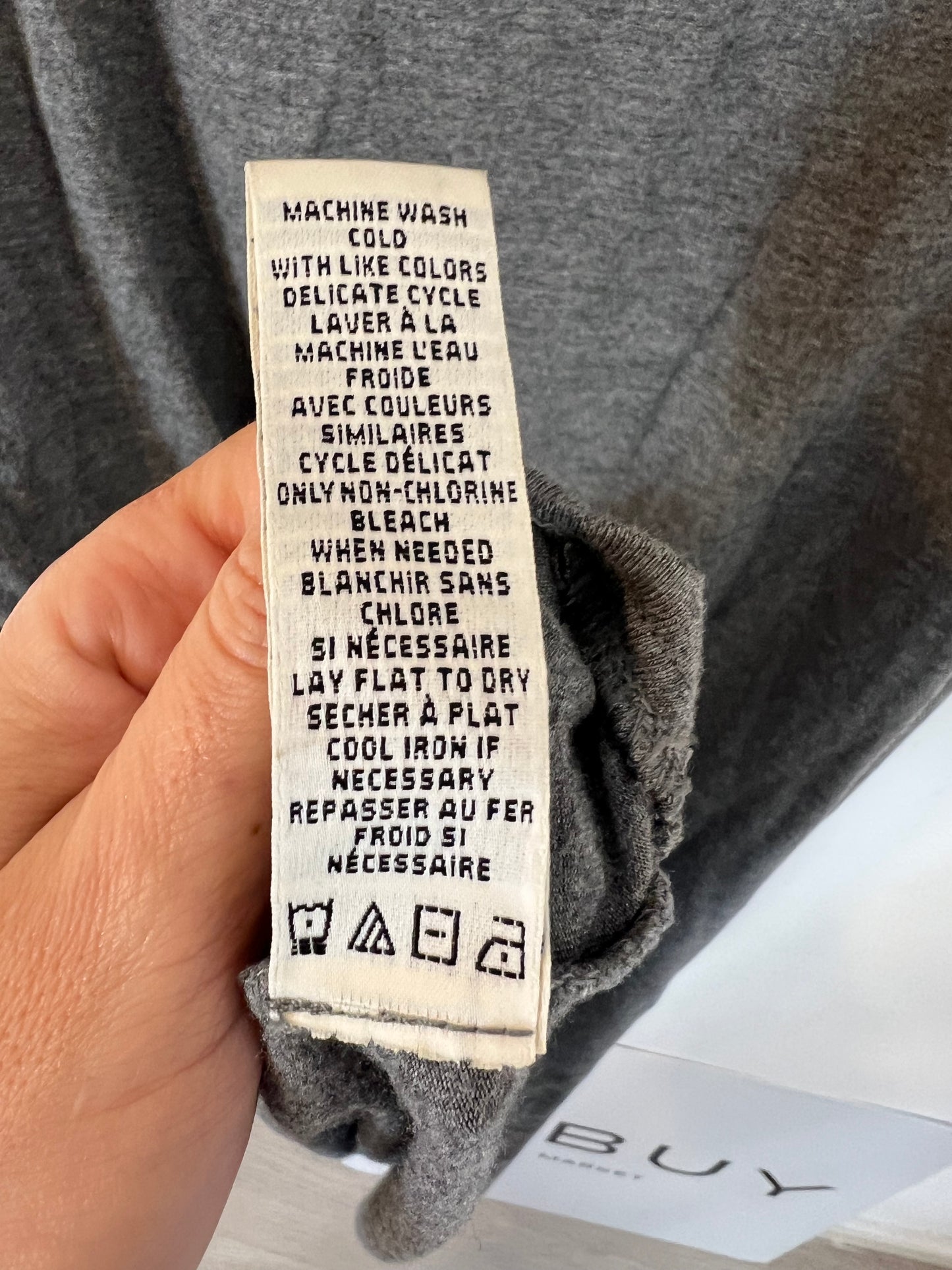 MAX STUDIO. Falda larga gris punto elástico. T S