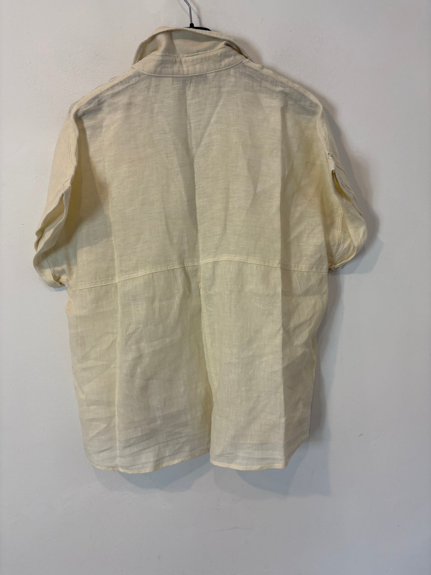 ZARA. Camisa lino color crudo
