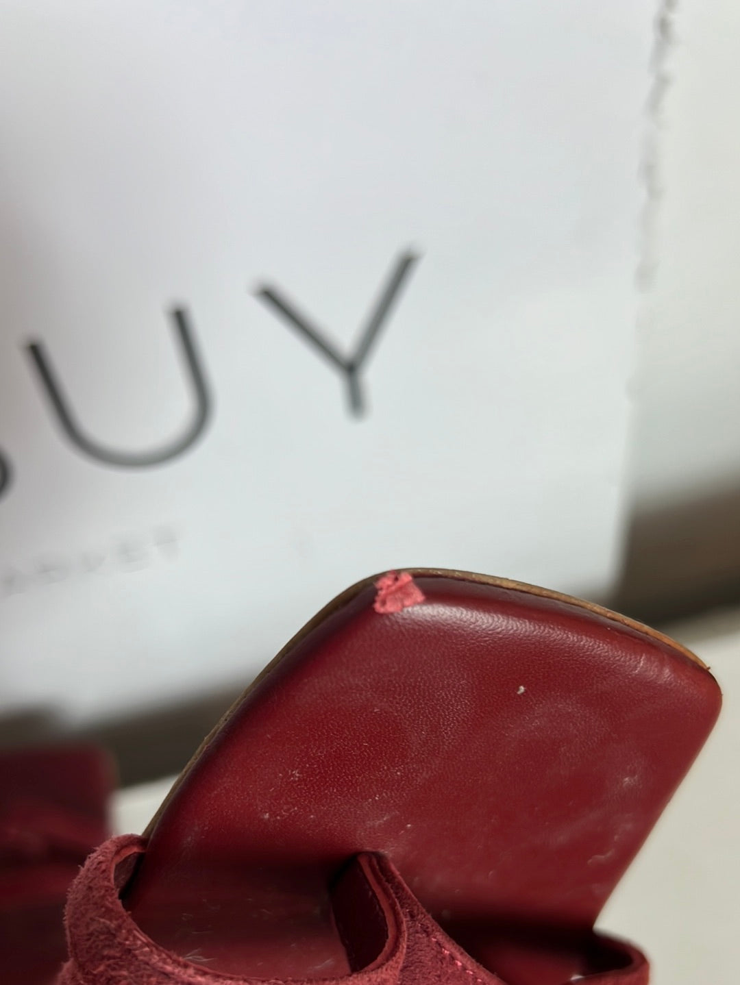 SOPHIE&LUCIE. Sandalia piel tiras rojiza. T 38