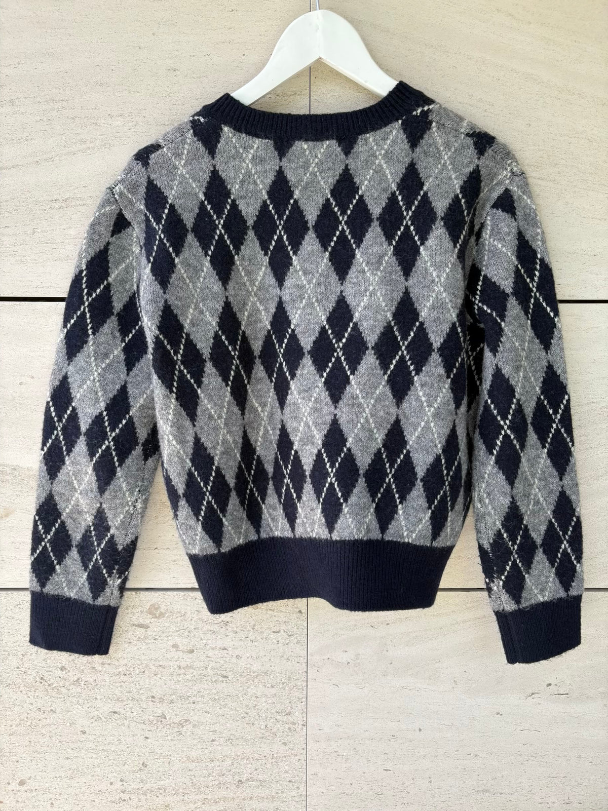 ZARA. Jersey azul rombos