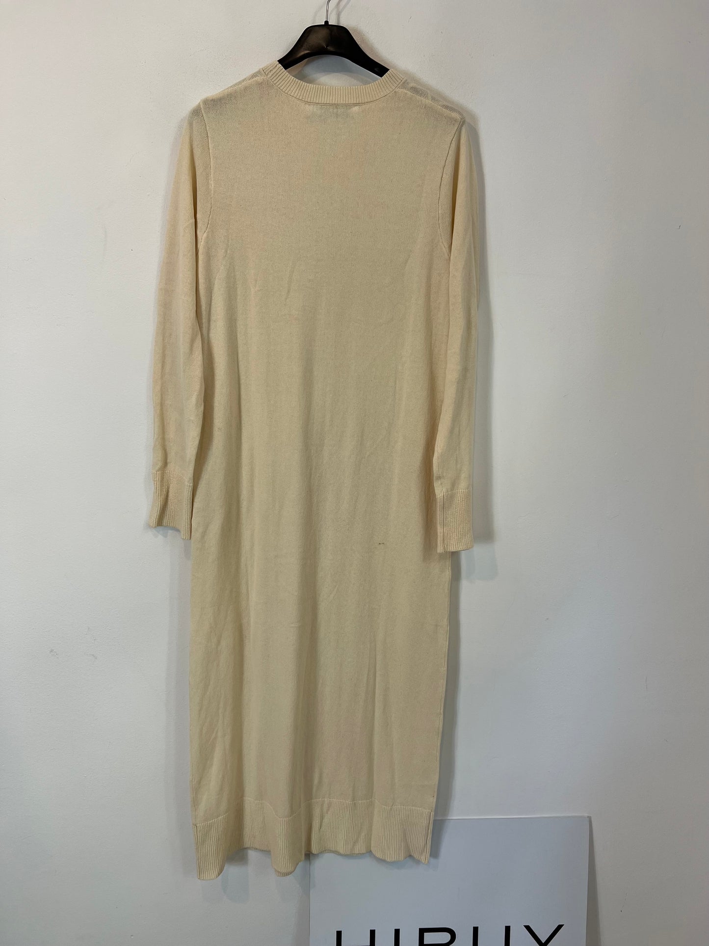 ZARA. Vestido punto beige T.m