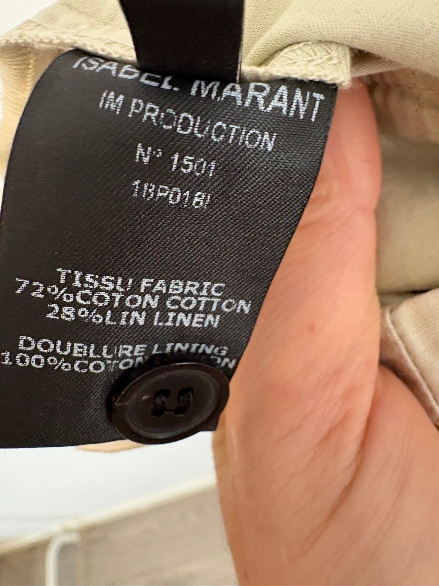 ISABEL MARANT. Pantalón beige mezcla
