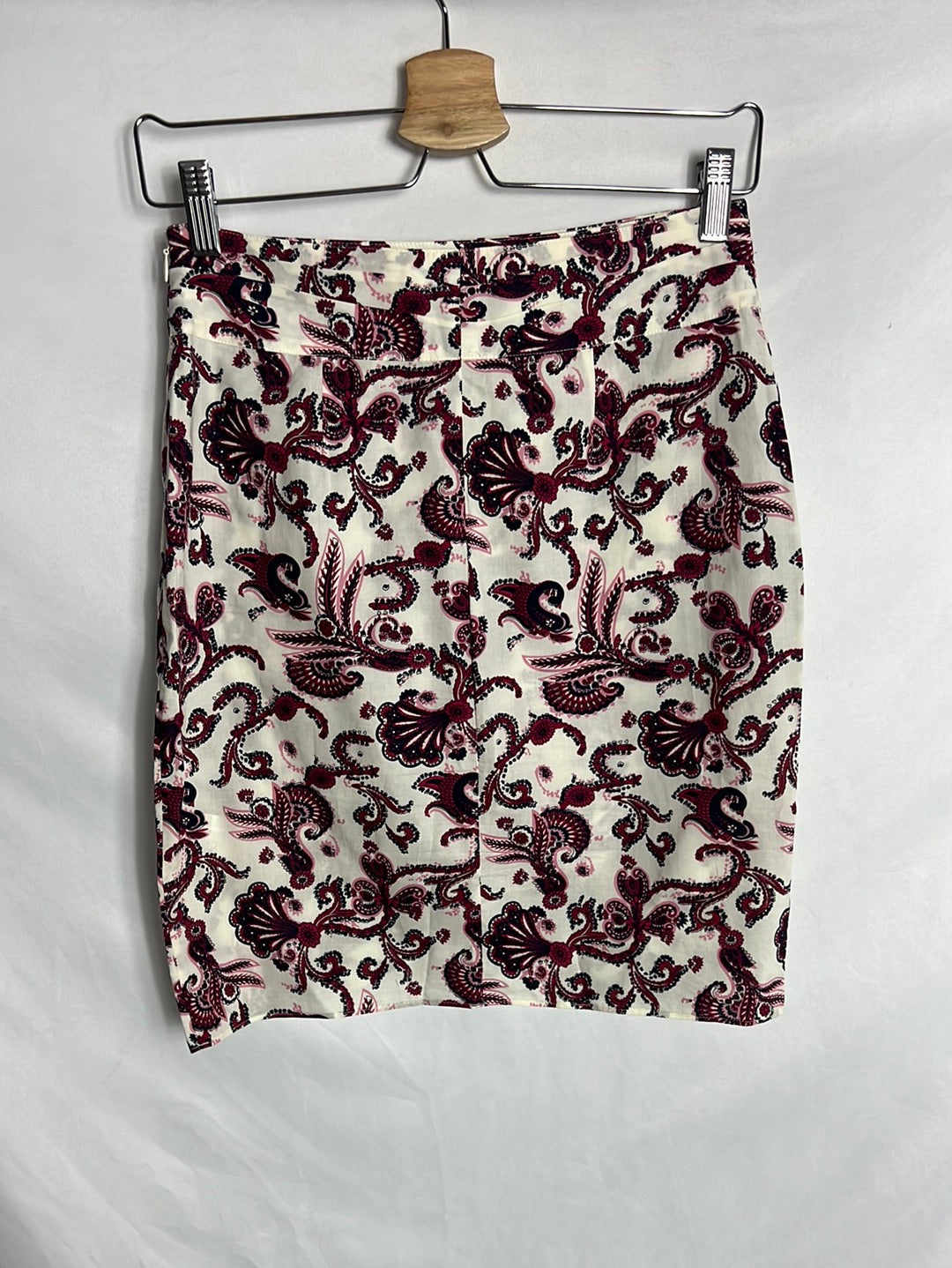 BA&SH. Short white button-print skirt. Size 1(S)