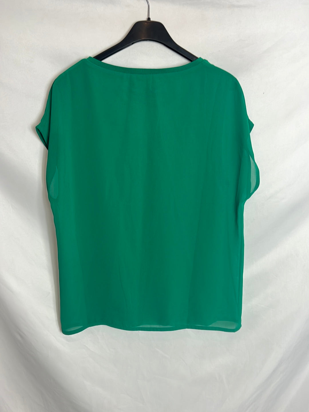 CORTEFIEL. Top gasa verde. T S