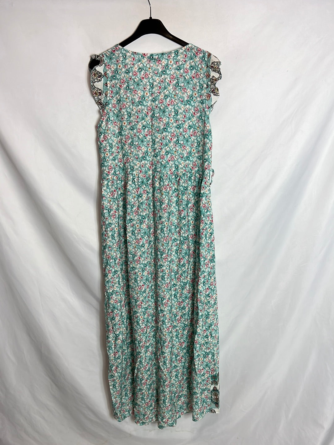 MY WAY. Vestido flores midi camisero. T M