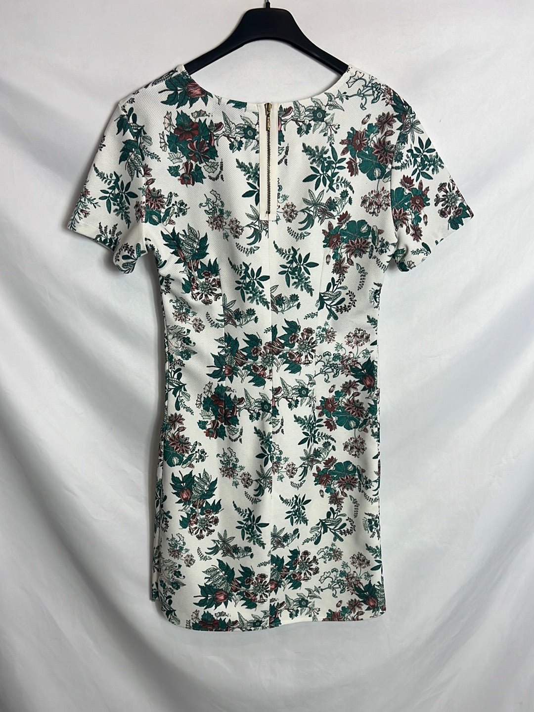 CORTEFIEL. Short printed textured dress. TM