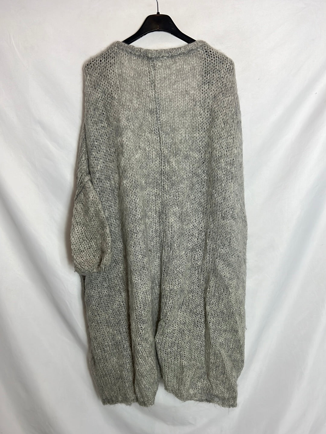 AMERICAN VINTAGE. Cárdigan largo gris lana. T U