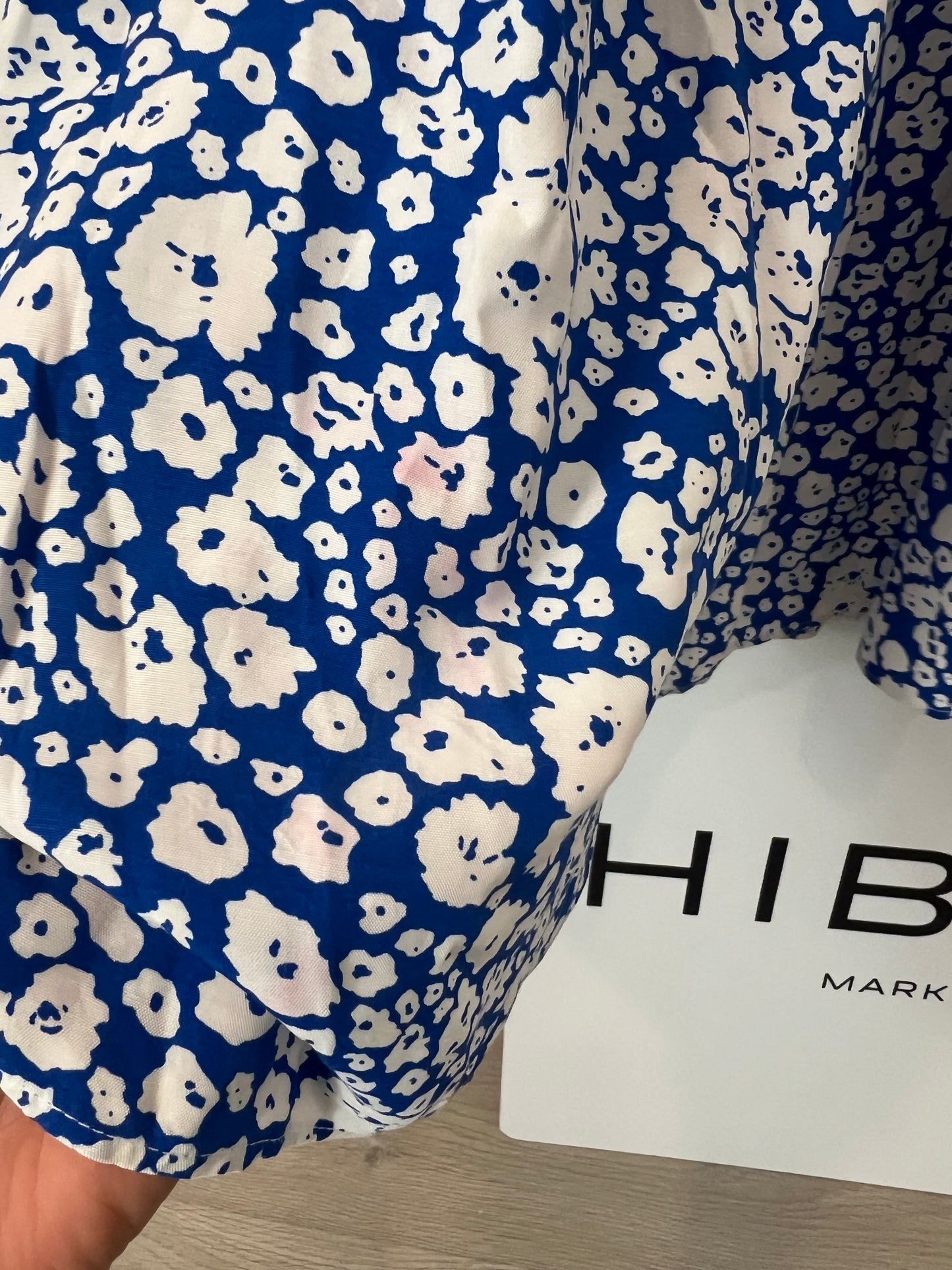 OTHERS. Long blue floral dress YOUR (S/M)