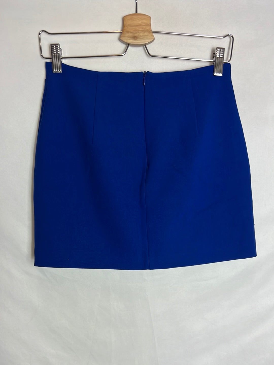 ZARA. Falda azul cruzada T.s