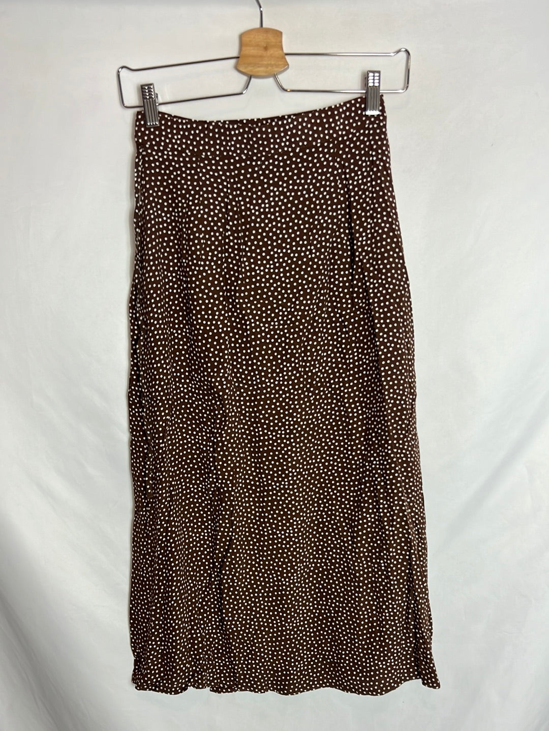 MANGO. Falda midi lunares T.xs