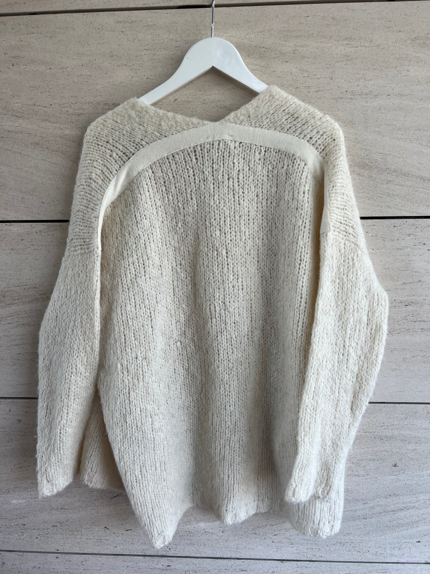 AMERICAN VINTAGE. Cárdigan color crudo con lana. T XS/S