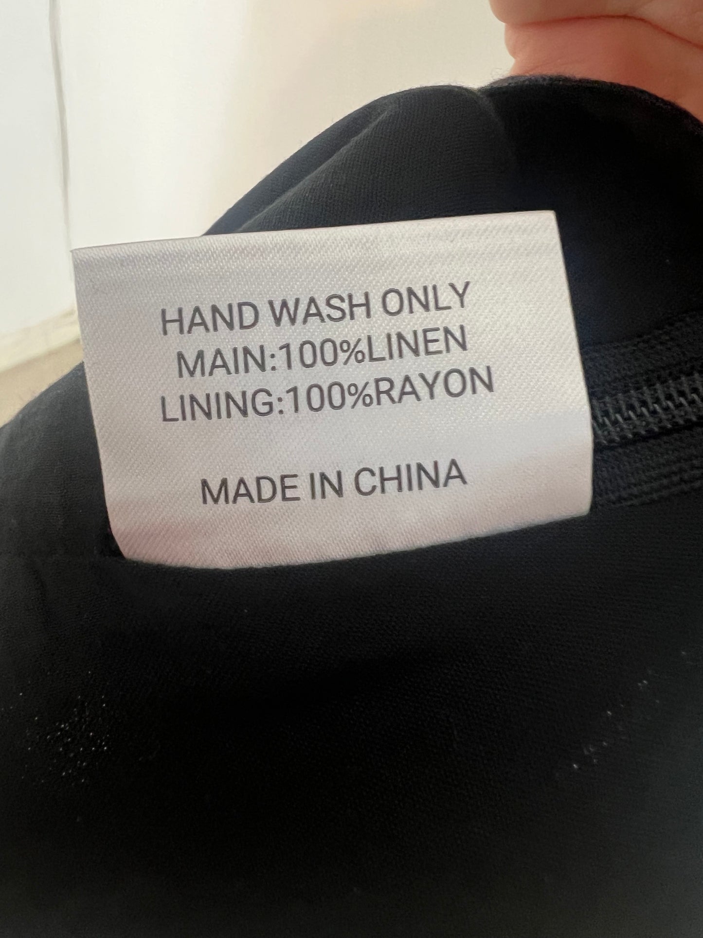 SECOND SUMMER. Black Linen Croptop T.xs