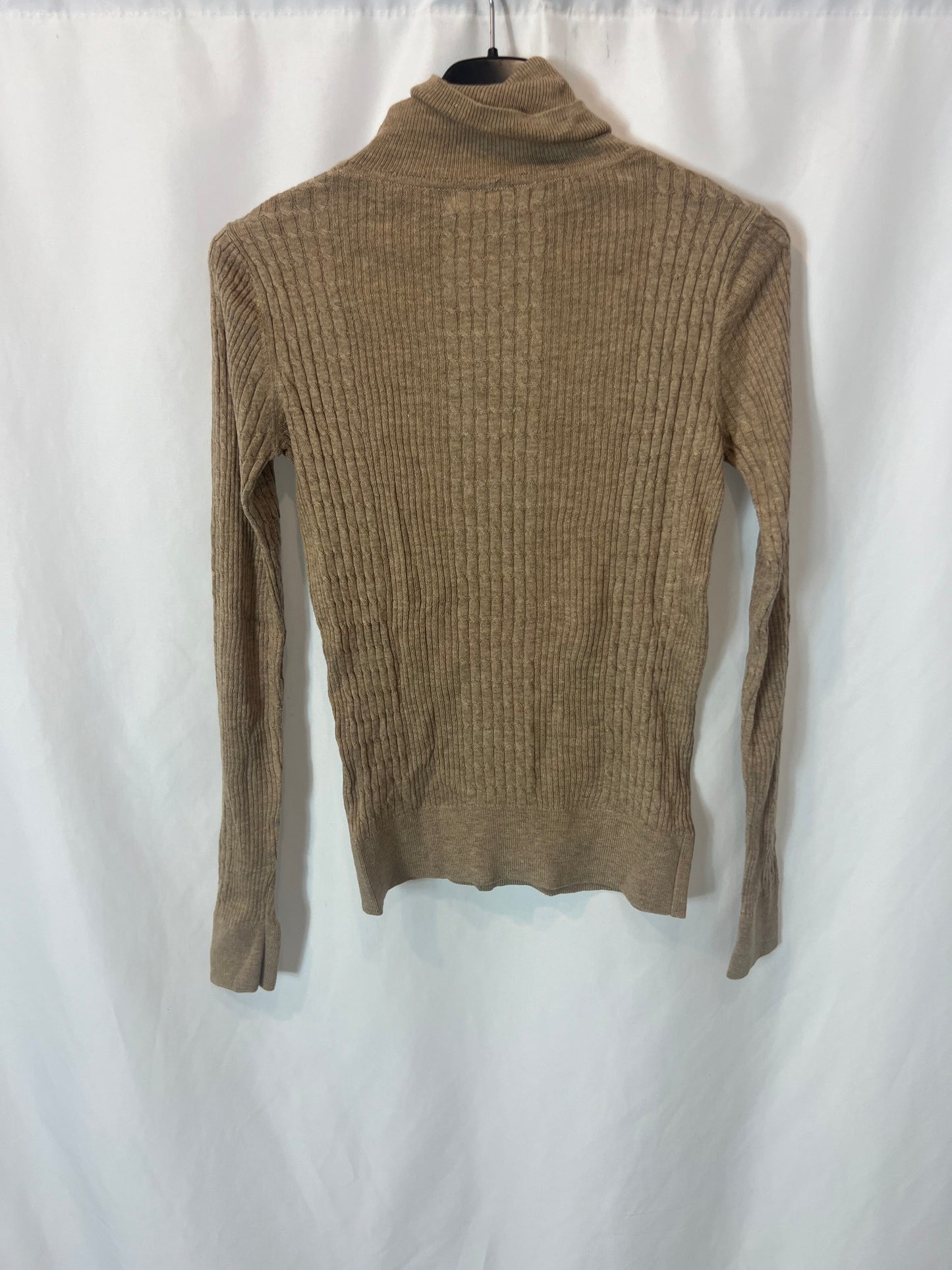 MANGO. Jersey ochos elástico camel. T S