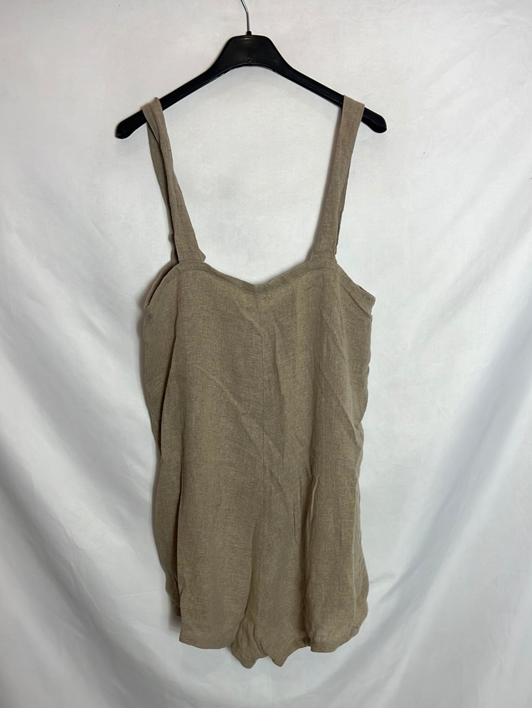 YOLI&OTIS. Short beige linen jumpsuit. TS/M