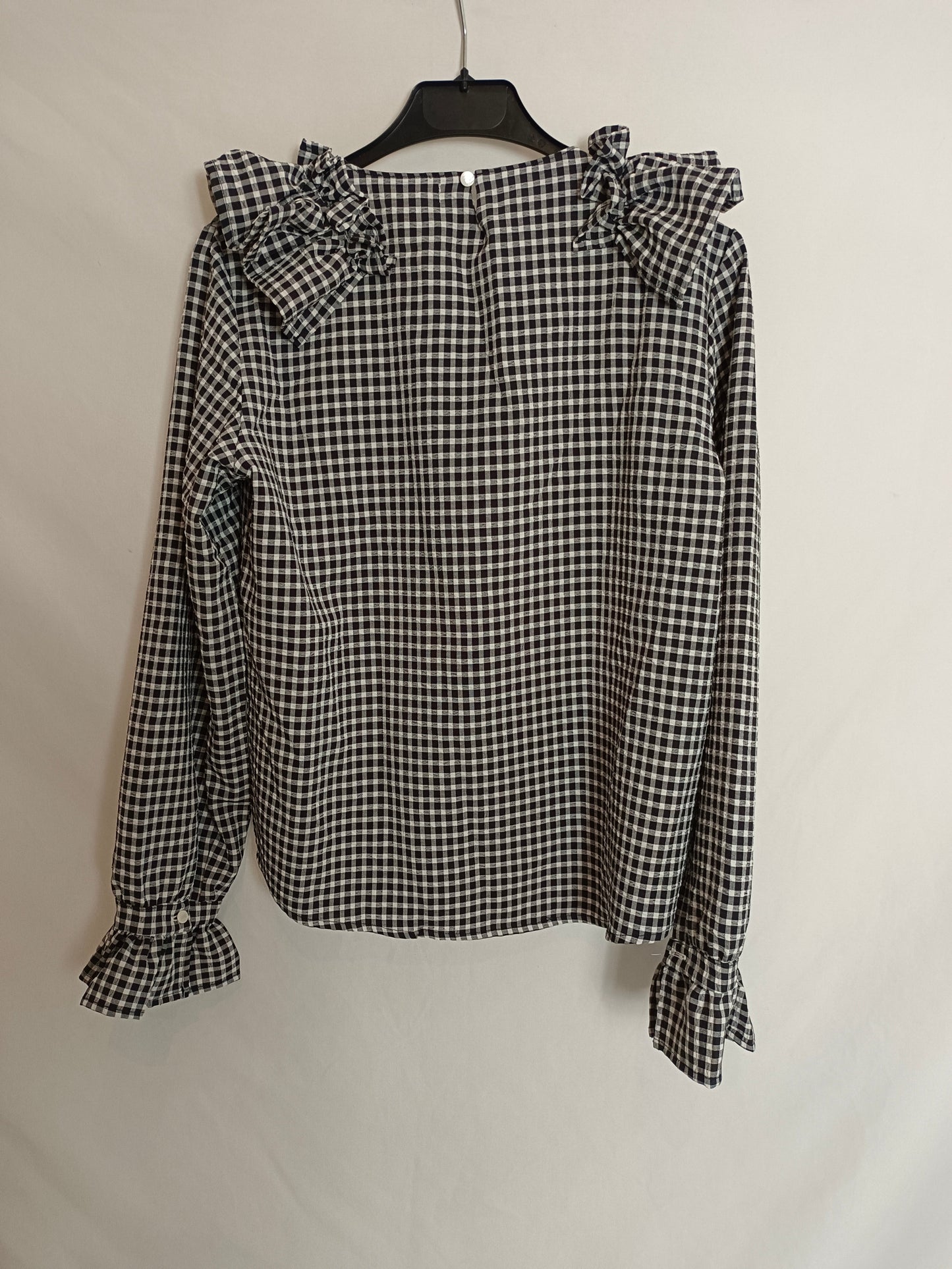 LAMAGLIETTA. Black and white checked blouse Tm
