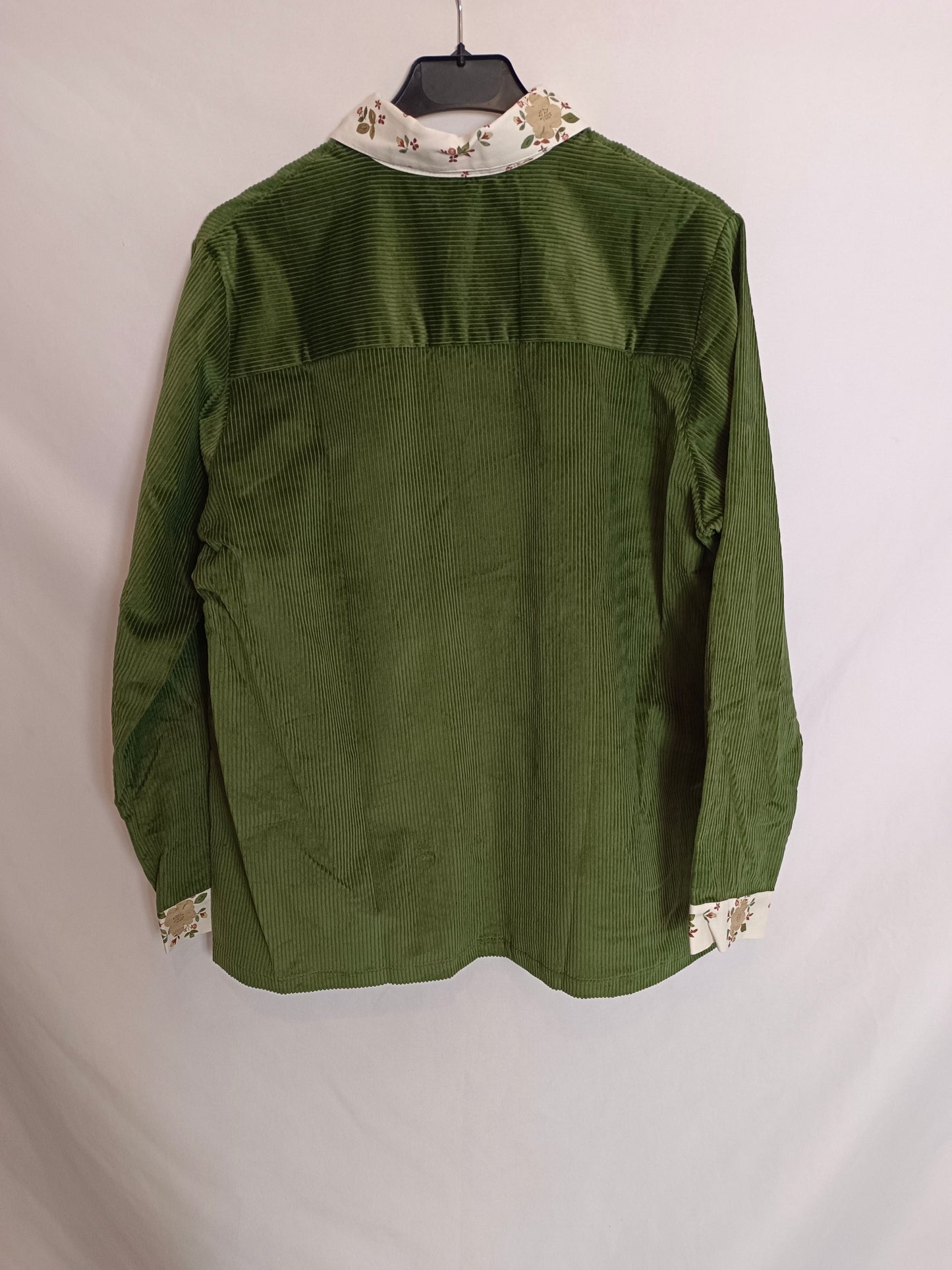 BIRINIT. sobrecamisa pana verde T.m