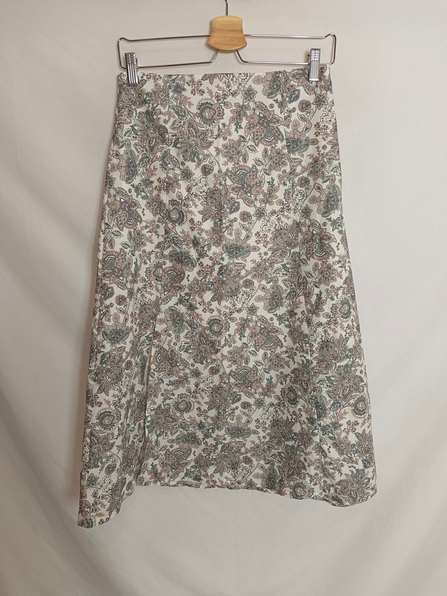 MOHËL. Falda beige flores T.s