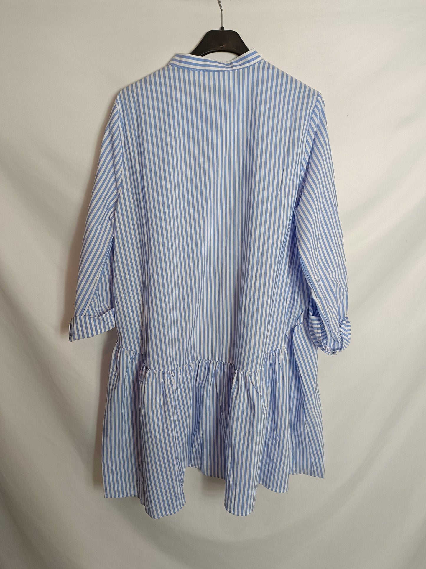 ONLY. Vestido camisero rayas T.38